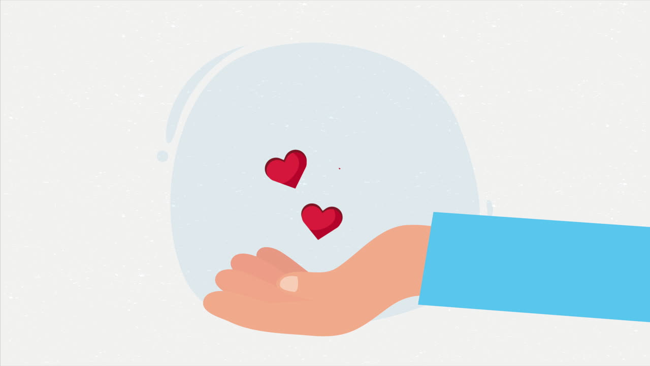 손으로 심장을 주는