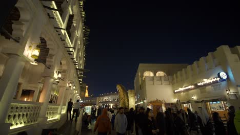 night scene of a traditional arabian street market