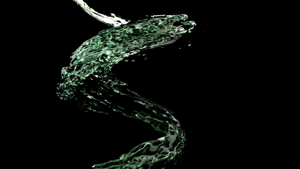 4K Liquid flows across the frame.