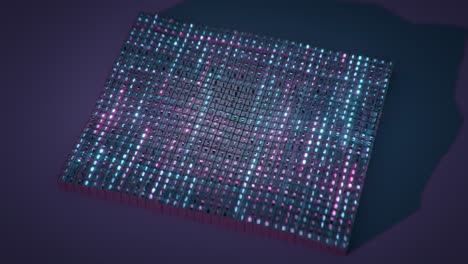dato de código binario digital 3d muestra animación de bucle sin costuras