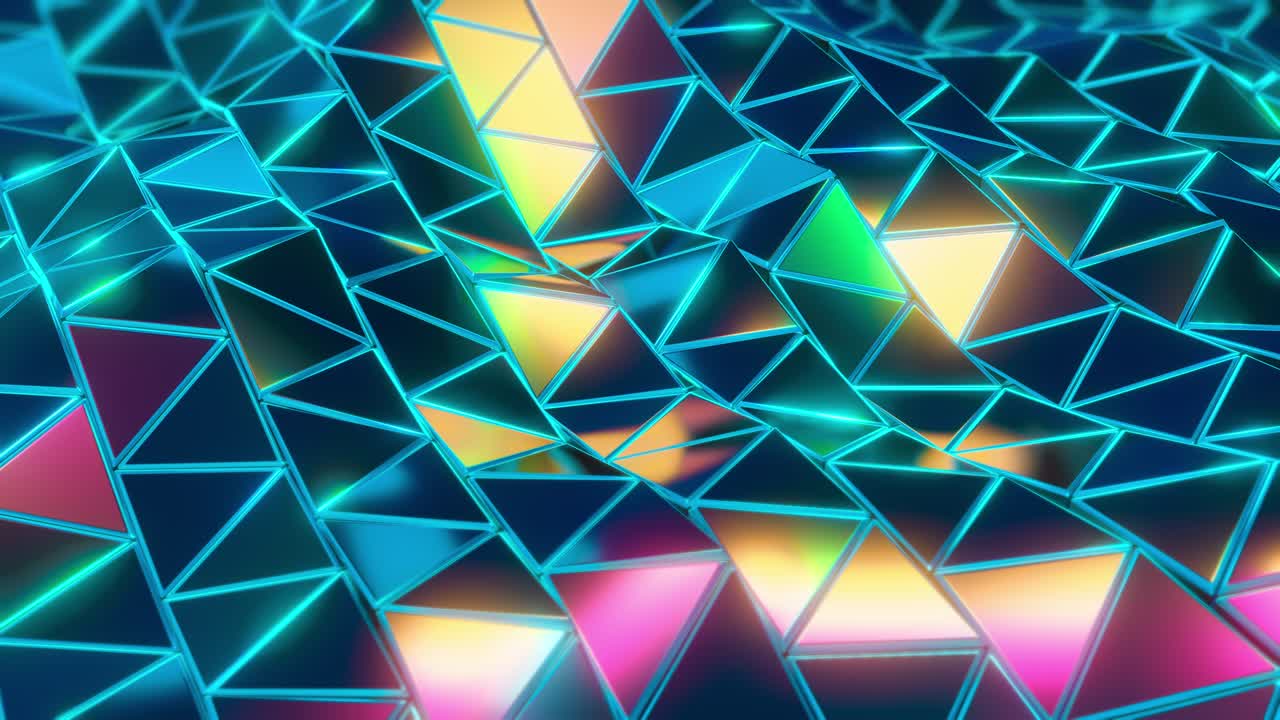 superficie ondulante de triángulo futurista bucle sin costuras