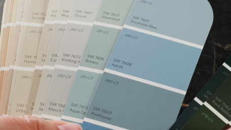 paint swatches and color selection