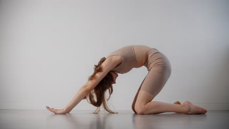 woman performing a yoga exercise