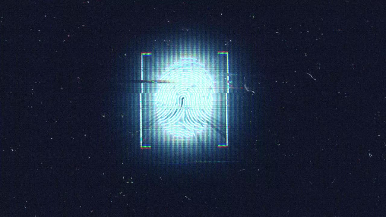 Digital Fingerprint Scan with Access Denied Message