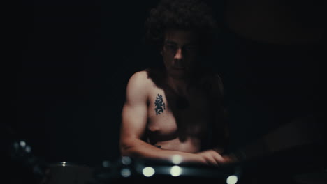 drummer in the studio