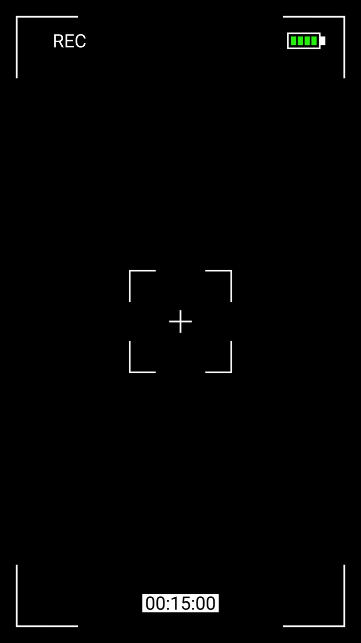 Digital Camera Recording Interface Overlay on Black Background