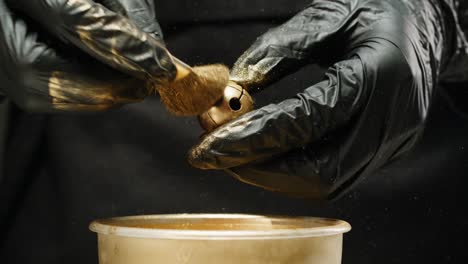 gold plating a metal ornament