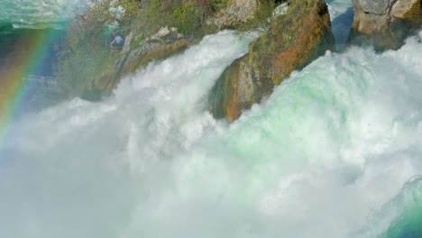 the rhine falls near zurich at indian summer, waterfall in switzerland