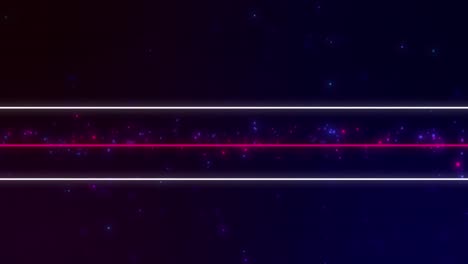 animación de tres líneas parpadeantes sobre manchas rosadas y púrpuras en el fondo