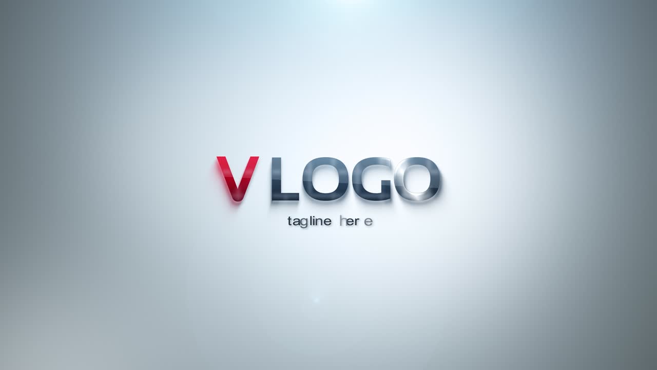Ren virksomhedslogo- og taglineanimation.