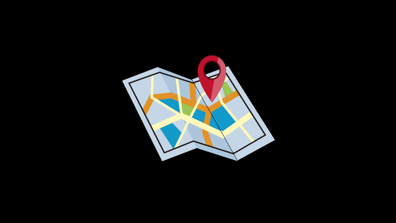 Premium stock video - Location pin and map icon motion graphics ...