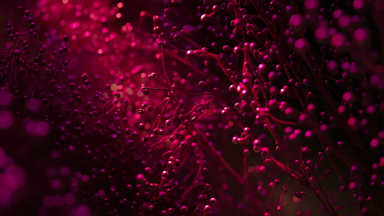 An Enigmatic Dance of Vivid Colors and Irridescent Textures, Capturing the Allure of Abstract Organic Forms Intertwined in Vibrancy and Depth Within a Lush Landscape of Nature's Palette