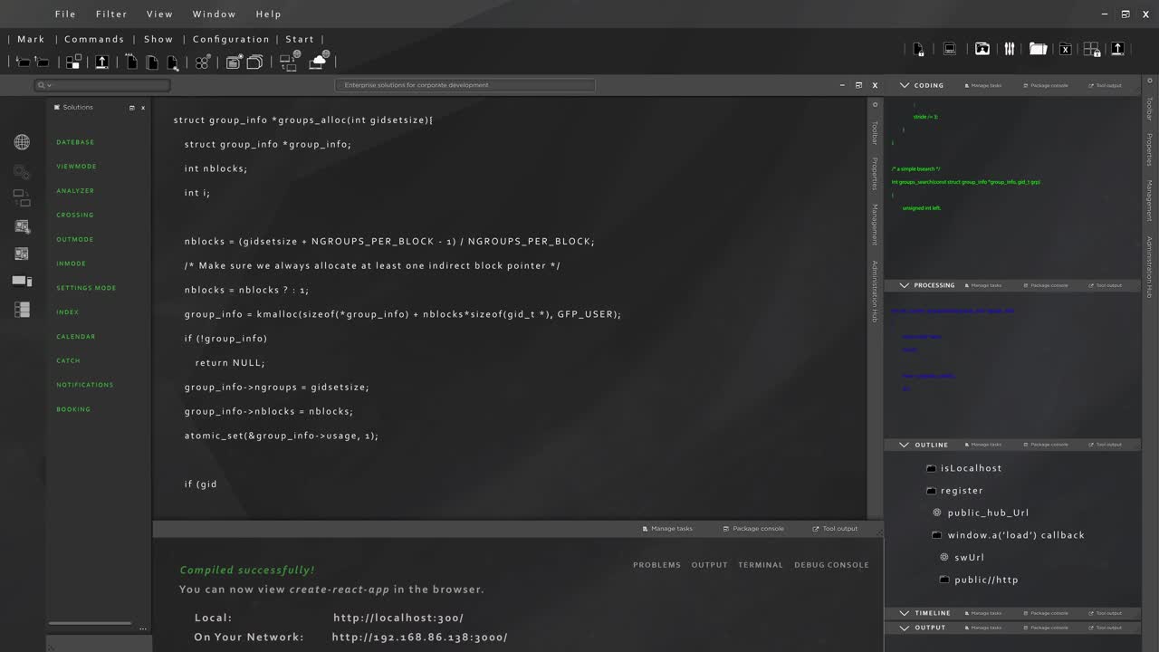 código de lenguaje de programación animación de texto dentro del software ui