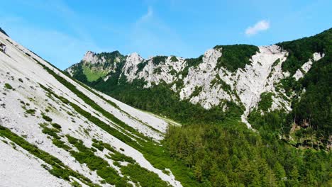 mountains with some grass line and scree