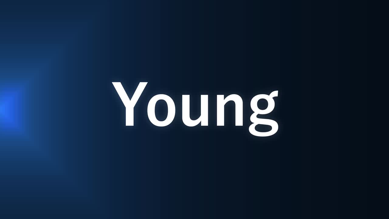 젊은 텍스트 애니메이션 메시지 모션 그래픽