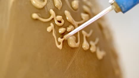 close-up of ceramic decoration