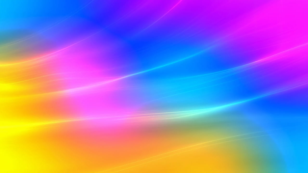 Vibrant Color Gradient Flowing Motion Bright Magenta Cyan And Sunshine Yellow Blends Forming Silky Currents