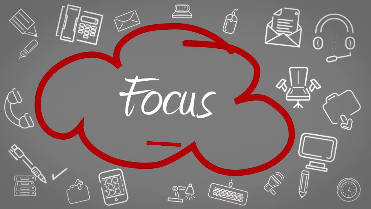 구름 흐름 차트를 그리는 사업가