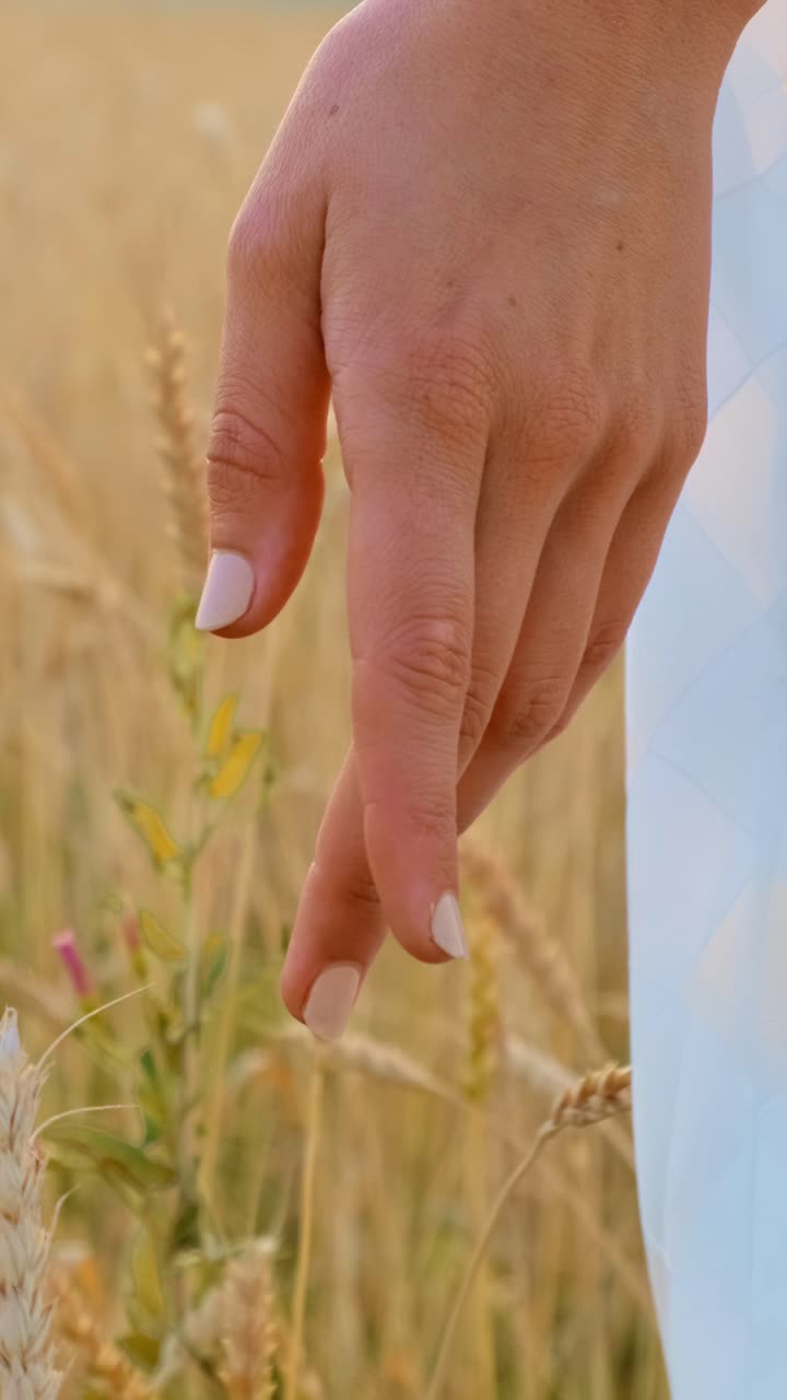 Woman's Hand in Wheat Field