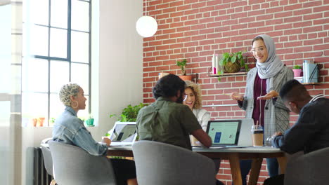 diverse team in a business meeting