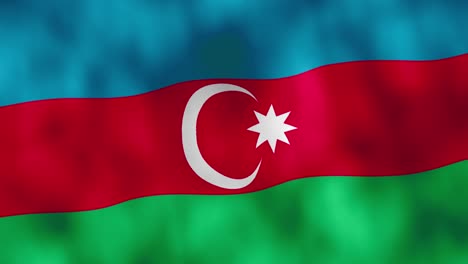 bandera de azerbaiyán ondeando en el viento