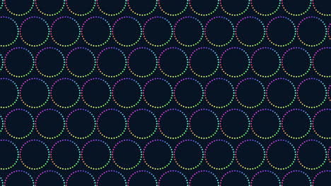 Seamless-neon-rainbow-geometric-circles-pattern-in-rows