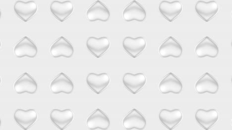 silver heart pattern