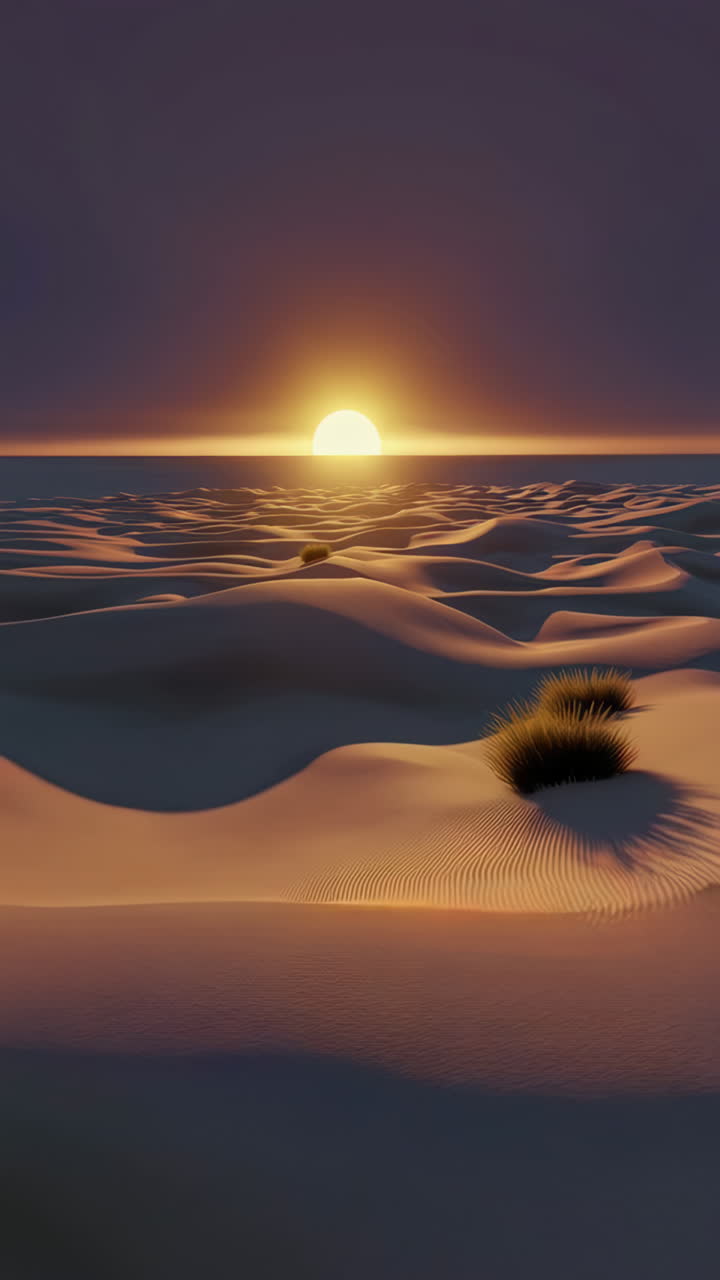paisaje de puesta de sol en el desierto
