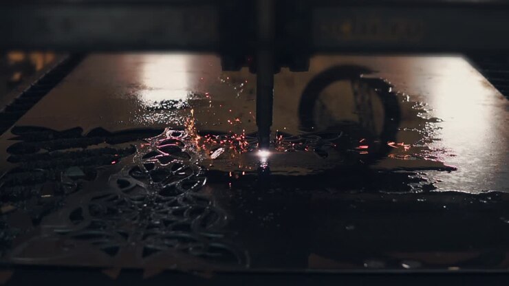 Metal Cutting Machine in Action