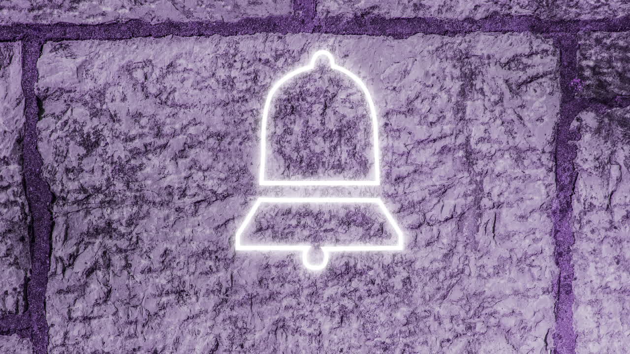 벽돌 벽 4k에 네온 표지판을 내려 놓습니다.