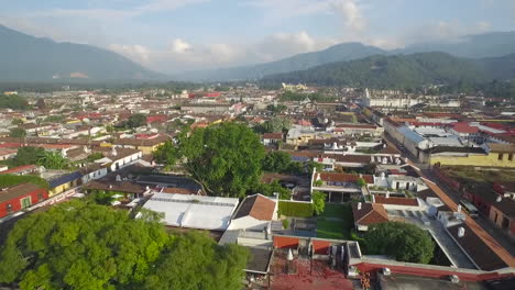 beautiful aerial shot over the colonial central american city of antigua guatemala 17