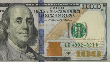 one hundread us dollar bills, stop motion.