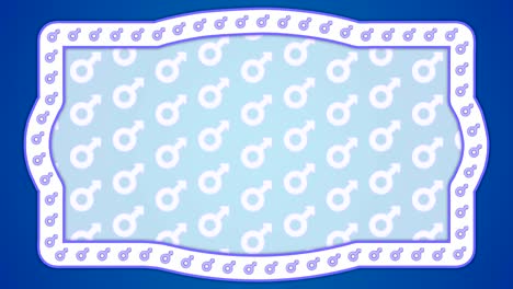 mars gender male blue background vintage frame