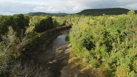 ein kleiner bach in einem bewaldeten wald im sommer in der nähe von durham, arkansas, usa