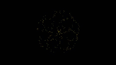 abstract technology yellow green circles from animated dots, circles of particles. blend mode