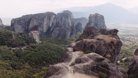 meteora monastery aerial view