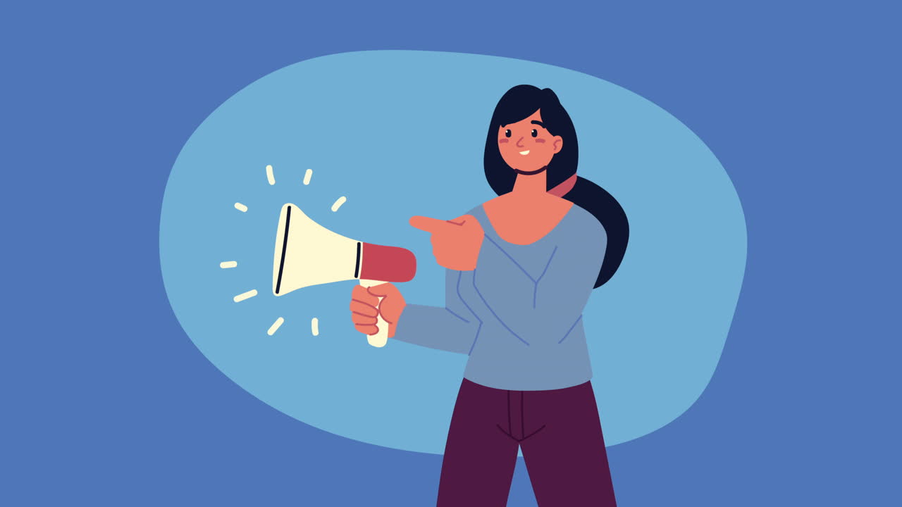 personaje de influencia joven animado