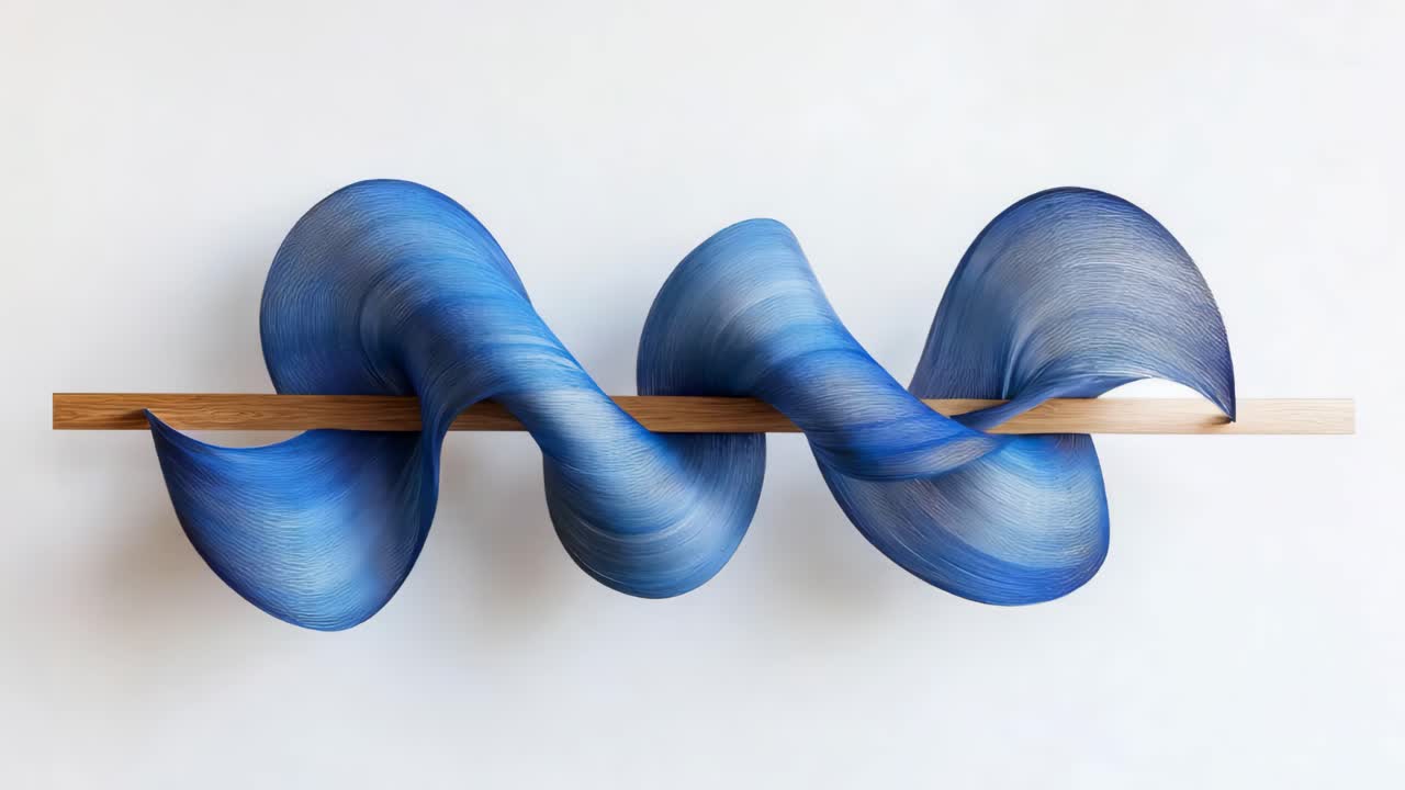 Abstract Blue Spiral Shelf