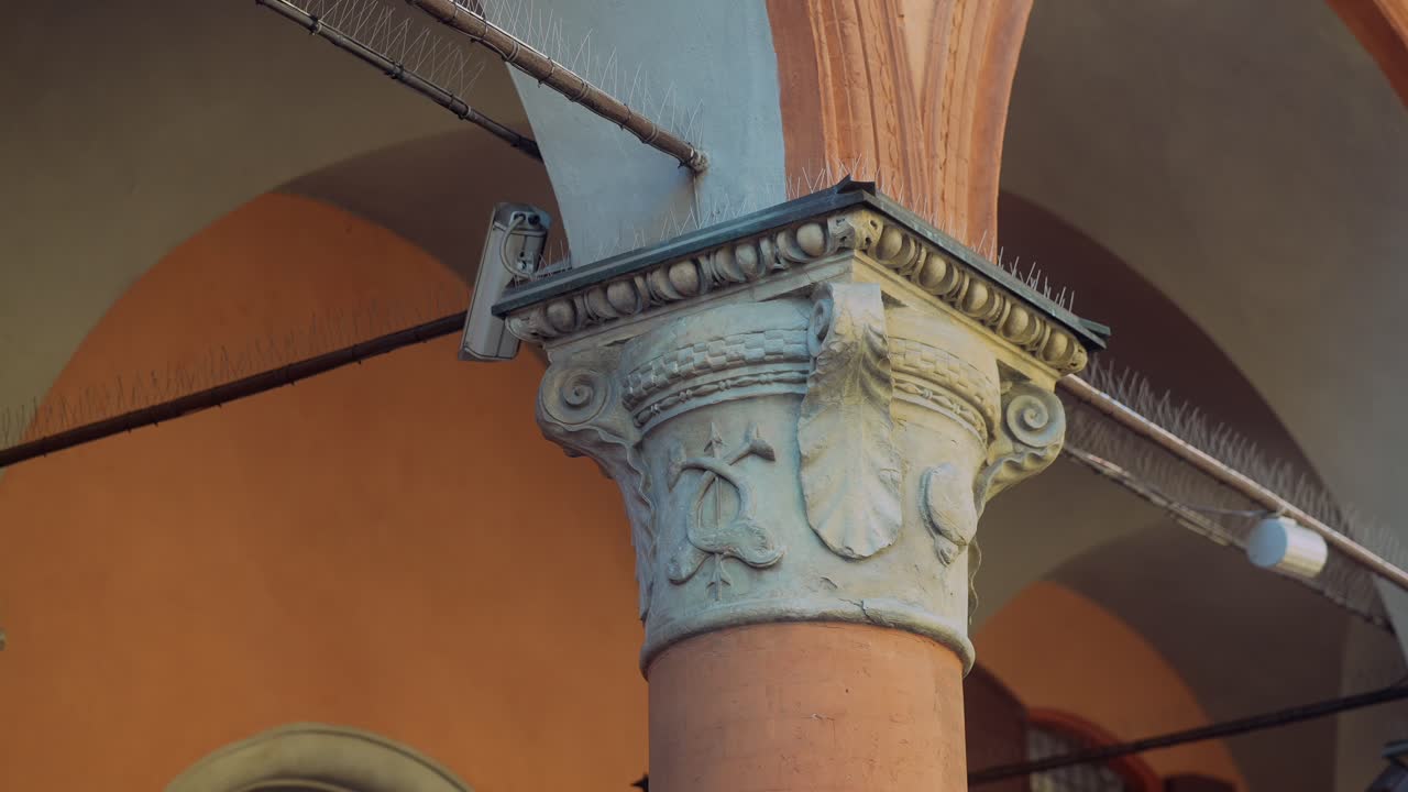 Ornamental Column Detail of an Old Building