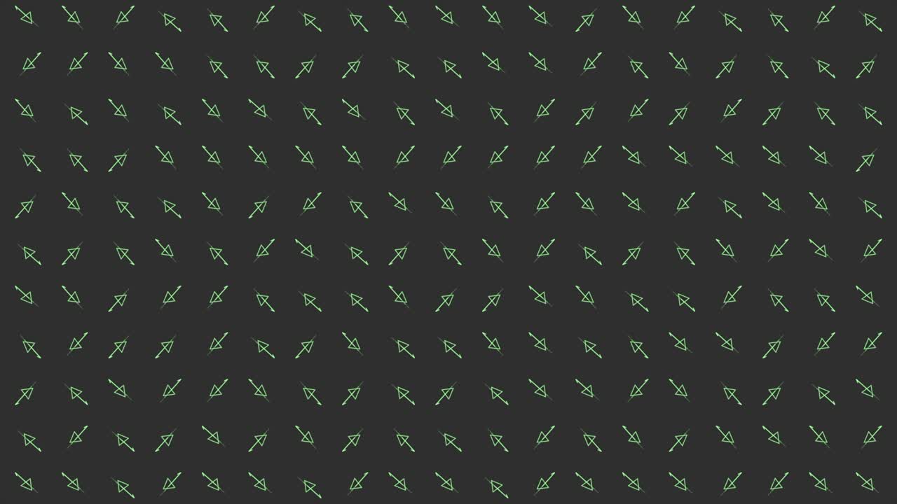 Green Triangles Pattern on Dark Background