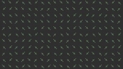 green triangles pattern on dark background