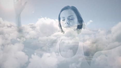 Woman-meditating-about-the-sky
