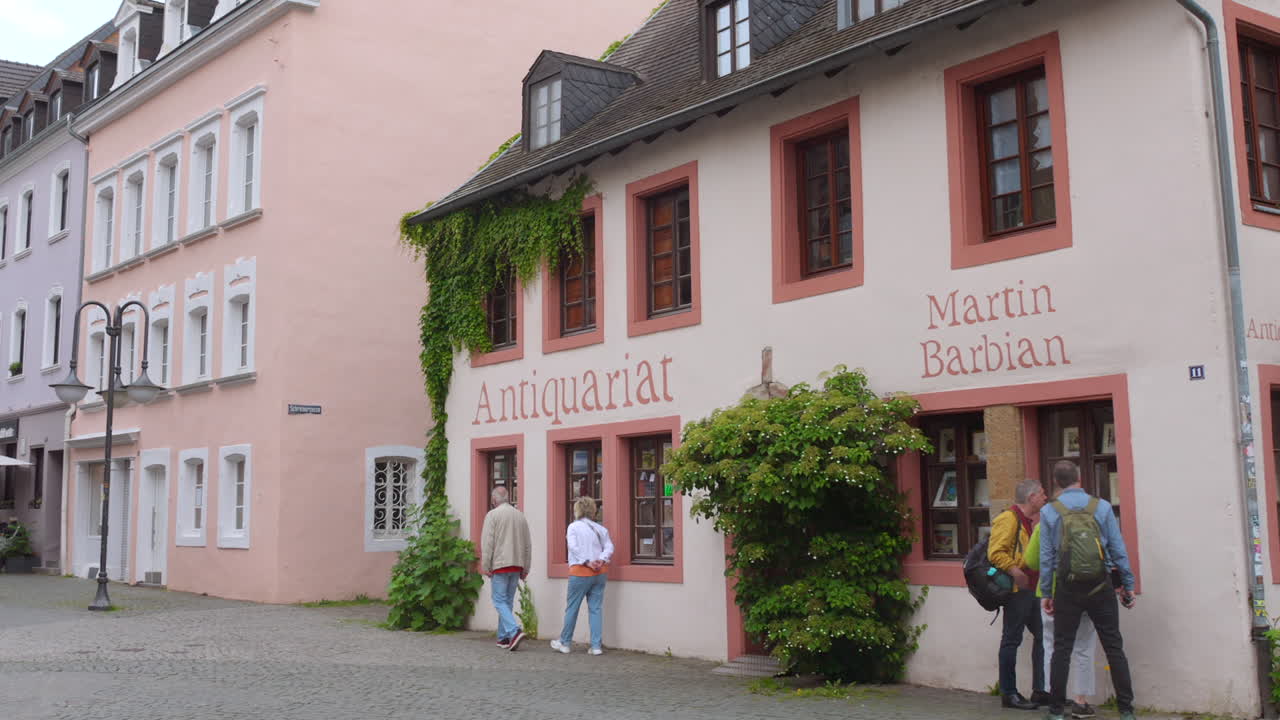 Facade of Martin Barbian antique shop in Saarbrucken, Germany