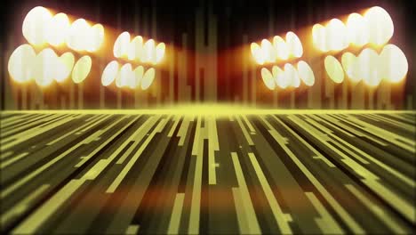animación de líneas amarillas sobre luces puntuales sobre fondo negro