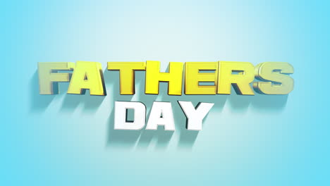 modern fathers day text on fashion blue gradient