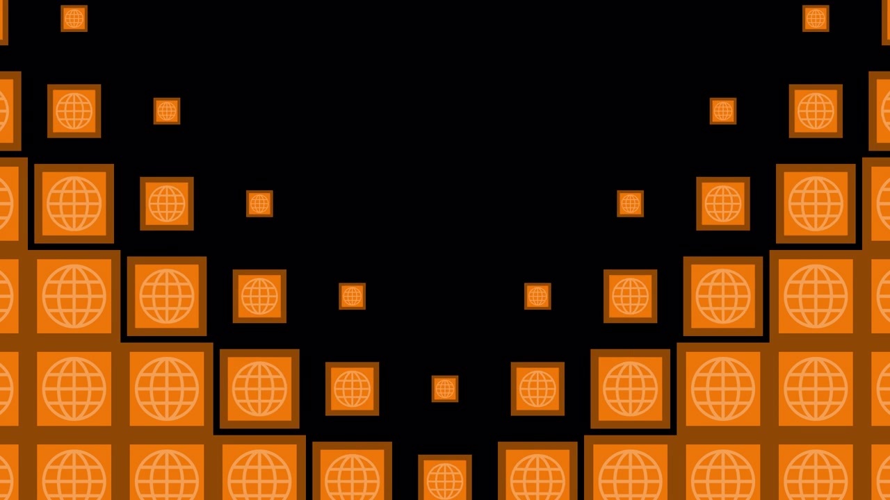 Orange and Brown Pattern with Globes