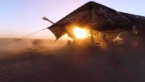 soldiers fire heavy artillery in the battlefield 4