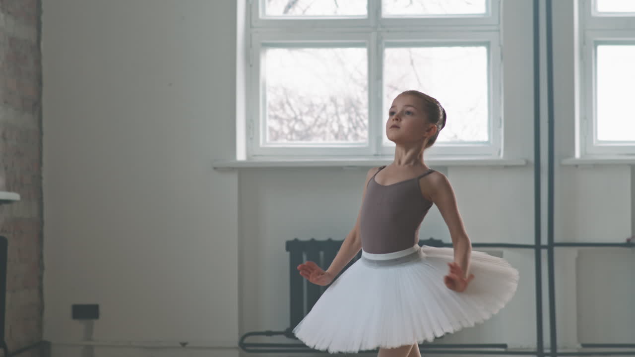 Little Ballerina Dancing Swan Lake Part