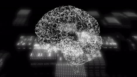 animazione dell'elaborazione dei dati sul cervello umano
