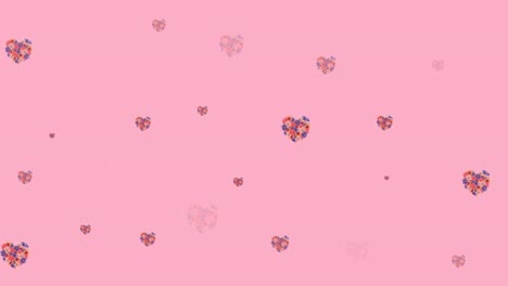 animación de flores que se mueven en movimiento hipnótico sobre un fondo rosa